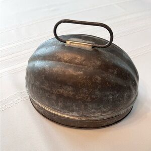 Antique Melon-Shaped Pudding Mold, Tin Metal, 3 Pints size, 1880’s